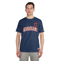 MLB Cleveland Guardians New Era Throwback Pinstripe T-Shirt
