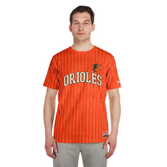 MLB Baltimore Orioles New Era Throwback Pinstripe T-Shirt