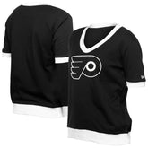 NHL Black Philadelphia Flyers New Era Women's Game Day Rhinestuds T-Shirt
