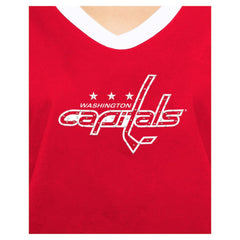 NHL Red Washington Capitals New Era Women's Game Day Rhinestuds T-Shirt