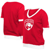 NHL Red Florida Panthers New Era Women's Game Day Rhinestuds T-Shirt