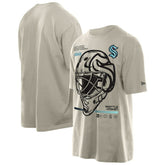 NHL Tan Seattle Kraken New Era Goalie Mask T-Shirt
