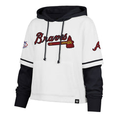 MLB Atlanta Braves '47 Women's Trifecta Shortstop Cropped Pullover Hoodie