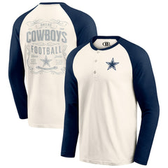 Darius Rucker Collection Raglan Henley Long Sleeve T-Shirt - Dallas Cowboys