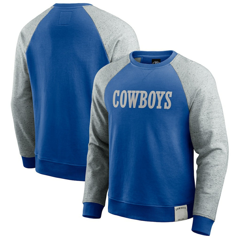 Darius Rucker Collection Throwback Color Block Raglan Pullover Sweatshirt - Dallas Cowboys