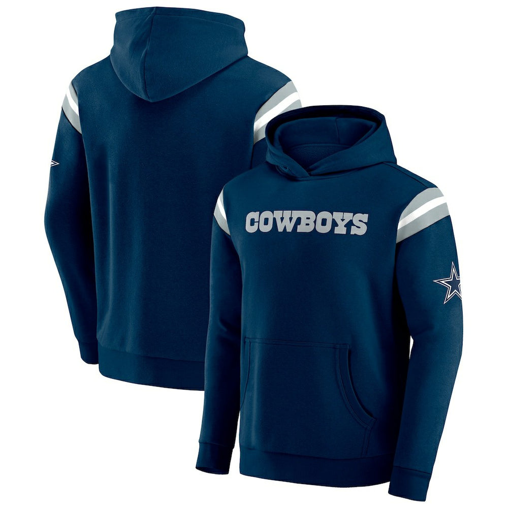 Darius Rucker Collection Football Washed Pullover Hoodie - Dallas Cowboys