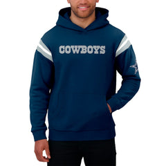 Darius Rucker Collection Football Washed Pullover Hoodie - Dallas Cowboys