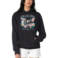 G-III 4Her by Carl Banks Women's Flowers Team Logo Graphic Fleece Pullover Hoodie - Philadelphia Eagles