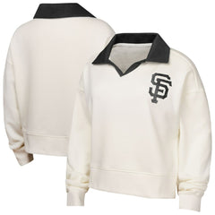MLB San Francisco Giants Girls Youth Ballpark Hit Collared V-Neck Pullover Sweatshirt