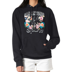 NBA San Antonio Spurs G-III 4Her by Carl Banks Women's Flowers Team Logo Graphic Fleece Pullover Hoodie