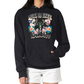 NBA Milwaukee Bucks G-III 4Her by Carl Banks Women's Flowers Team Logo Graphic Fleece Pullover Hoodie