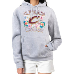 NBA Cleveland Cavaliers G-III 4Her by Carl Banks Women's Flowers Team Logo Graphic Fleece Pullover Hoodie sale