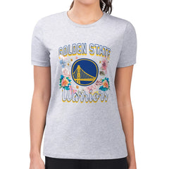 NBA Golden State Warriors G-III 4Her by Carl Banks Women's Super-Slim Fit Lightweight Flowers Team Logo Graphic T-Shirt sale