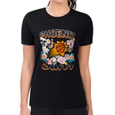 NBA Phoenix Suns G-III 4Her by Carl Banks Women's Super-Slim Fit Lightweight Flowers Team Logo Graphic T-Shirt