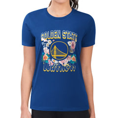 NBA Golden State Warriors G-III 4Her by Carl Banks Women's Super-Slim Fit Lightweight Flowers Team Logo Graphic T-Shirt sale