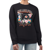 NHL Black Philadelphia Flyers G-III 4Her by Carl Banks Women's Flower Logo Pullover Sweatshirt