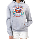 NHL Heather Gray New York Islanders G-III 4Her by Carl Banks Women's Flower Logo Pullover Hoodie