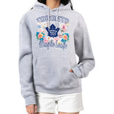 NHL Heather Gray Toronto Maple Leafs G-III 4Her by Carl Banks Women's Flower Logo Pullover Hoodie