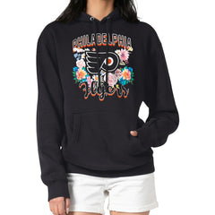 NHL Black Philadelphia Flyers G-III 4Her by Carl Banks Women's Flower Logo Pullover Hoodie
