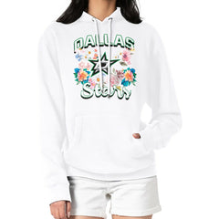 NHL White Dallas Stars G-III 4Her by Carl Banks Women's Flower Logo Pullover Hoodie