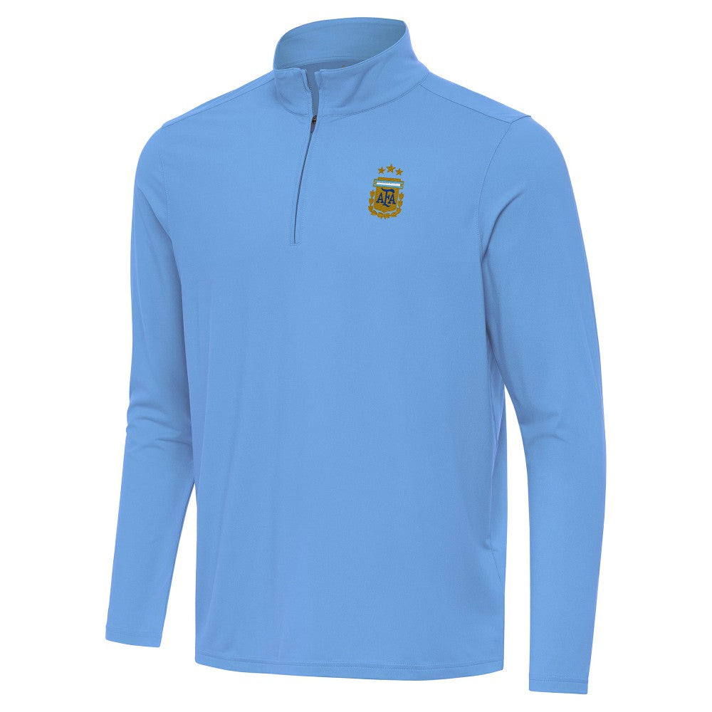 Argentina National Team Antigua Intent Quarter-Zip Pullover Top - Powder Blue