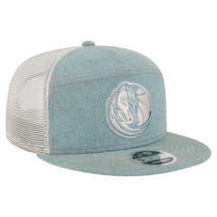 NBA Dallas Mavericks Adventure Denim Split Panel 9FIFTY Snapback Trucker Hat