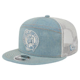 NBA Boston Celtics Adventure Denim Split Panel 9FIFTY Snapback Trucker Hat