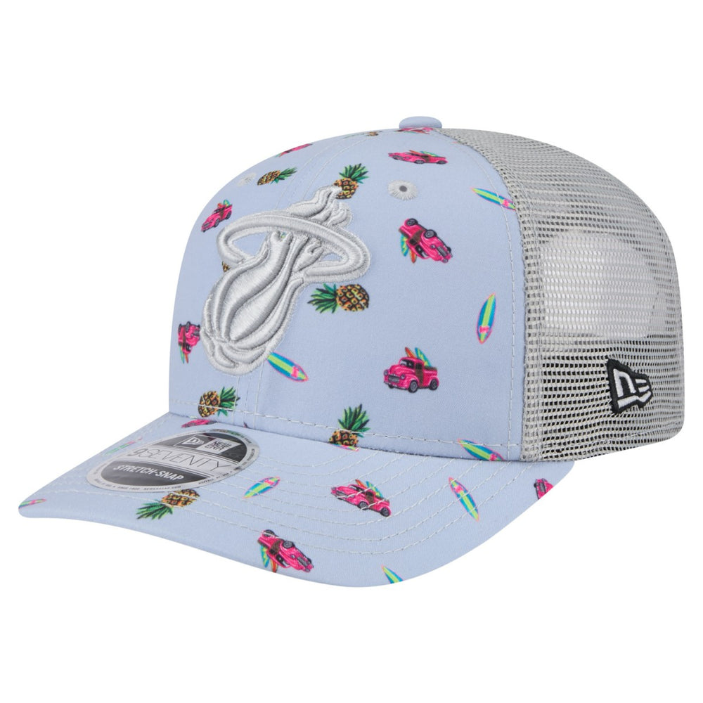 NBA Miami Heat Adventure Aloha Pattern 9SEVENTY Stretch-Snap Hat