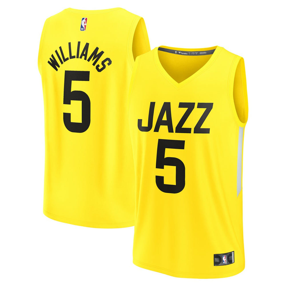 NBA Cody Williams Utah Jazz Youth 2024 NBA Draft Fast Break Player Jersey