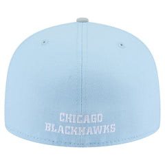 NHL Light Blue/Gray Chicago Blackhawks New Era Color Pack Two-Tone 59FIFTY Fitted Hat