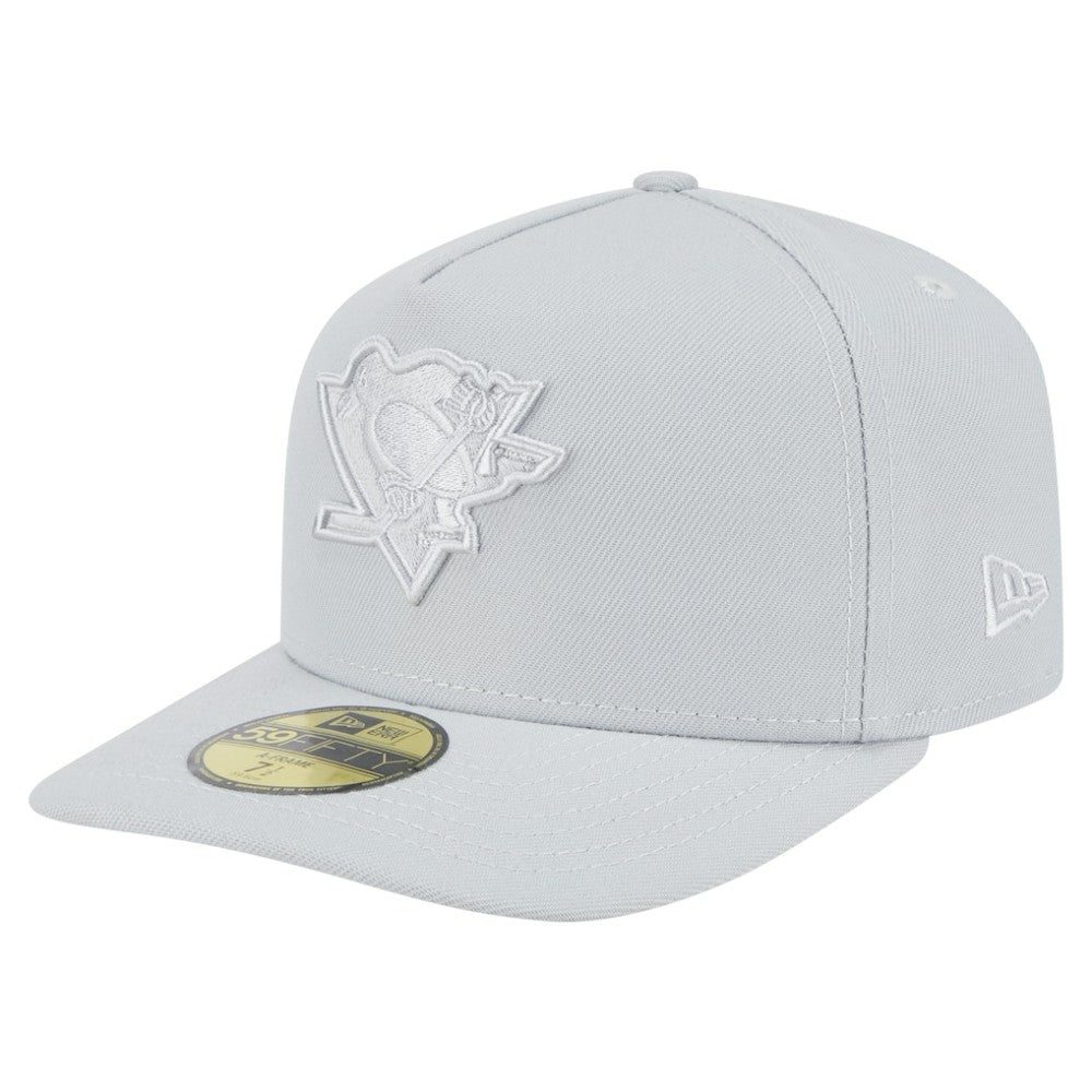 NHL Gray Pittsburgh Penguins New Era Color Pack A-Frame 59FIFTY Fitted Hat