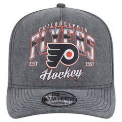 NHL Charcoal Philadelphia Flyers New Era Throwback Washed A-Frame Pre-Curved 9FIFTY Snapback Hat