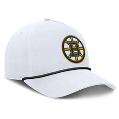 NHL White Boston Bruins Fanatics Rope A-Frame Adjustable Hat