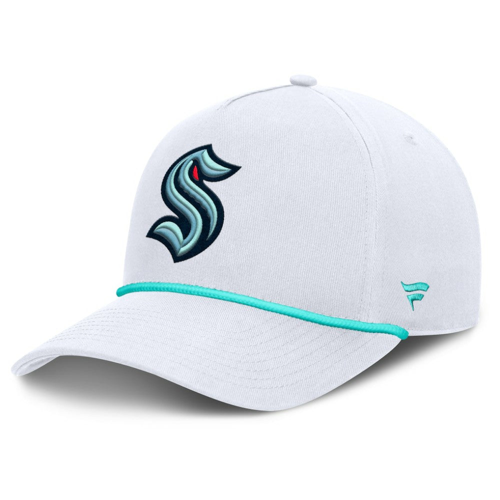 NHL White Seattle Kraken Fanatics Rope A-Frame Adjustable Hat