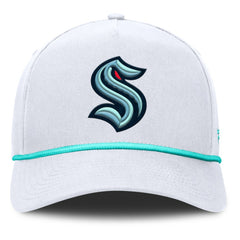 NHL White Seattle Kraken Fanatics Rope A-Frame Adjustable Hat