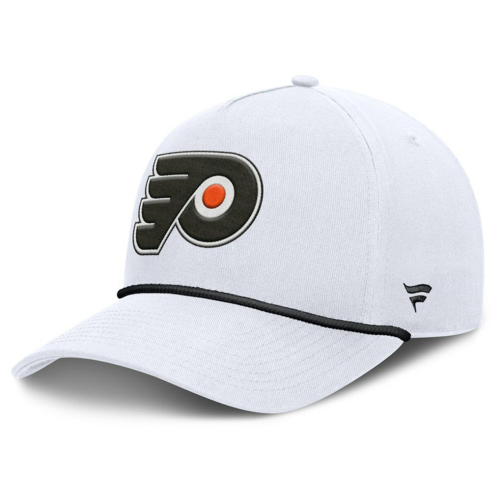NHL White Philadelphia Flyers Fanatics Rope A-Frame Adjustable Hat