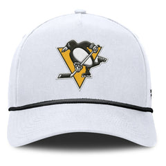 NHL White Pittsburgh Penguins Fanatics Rope A-Frame Adjustable Hat
