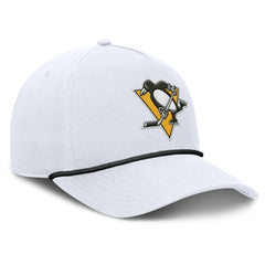 NHL White Pittsburgh Penguins Fanatics Rope A-Frame Adjustable Hat