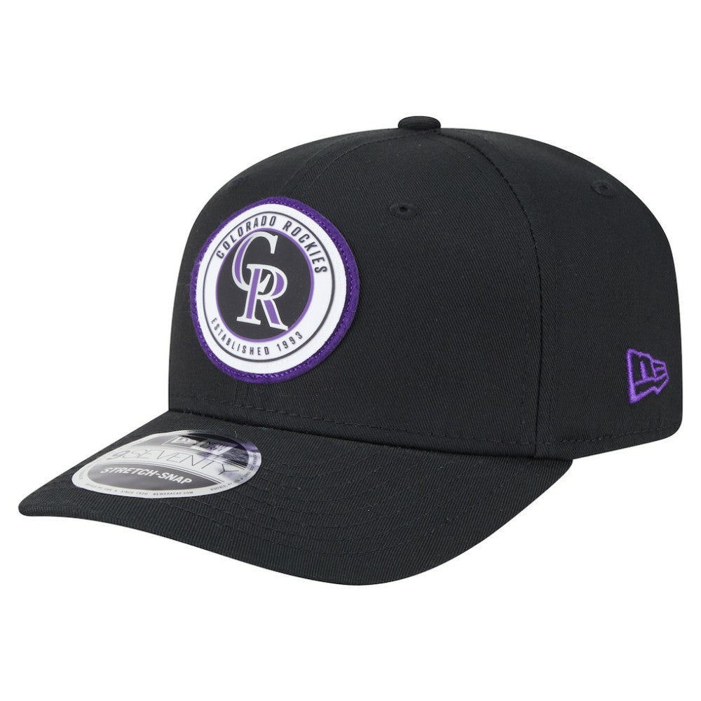 MLB Colorado Rockies New Era Circle Patch 9SEVENTY Stretch-Snap Hat