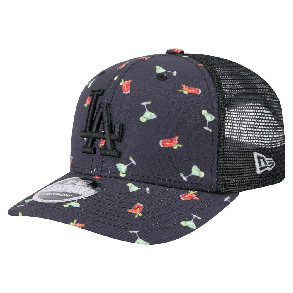 MLB Los Angeles Dodgers New Era Adventure Drinks Pattern 9SEVENTY Stretch-Snap Hat