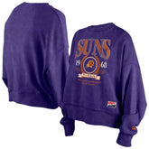 NBA Phoenix Suns Women's Throwback Vintage Enzyme Wash Oversized Boxy Pullover Sweatshirt