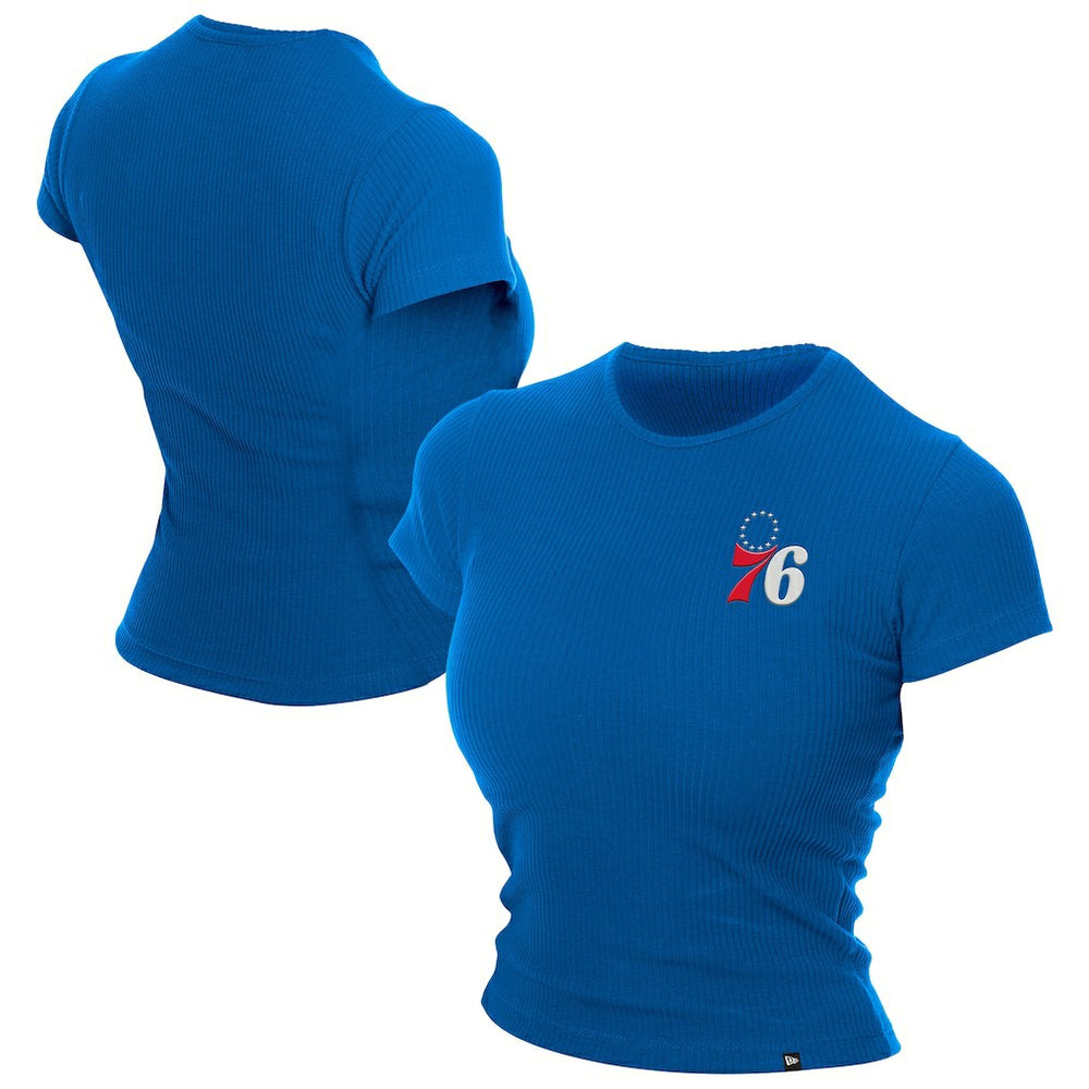 NBA Philadelphia 76ers Women's Leisure Collection Baby Doll Cropped T-Shirt