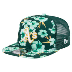 MLB Athletics New Era Adventure Pattern Golfer Trucker Snapback Hat