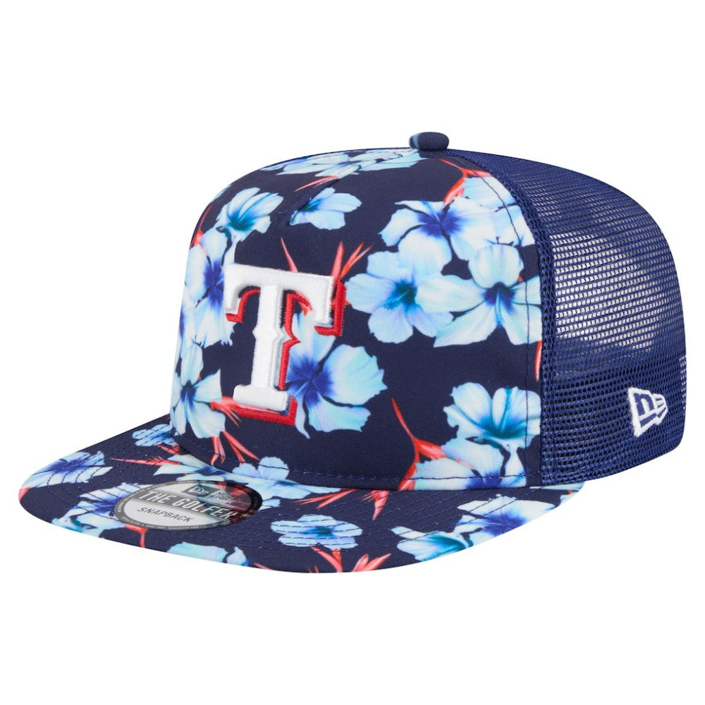 MLB Texas Rangers New Era Adventure Pattern Golfer Trucker Snapback Hat