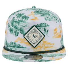 MLB Athletics New Era Printed Island Golfer Snapback Hat