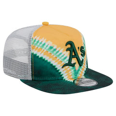 MLB Athletics New Era Tie-Dye Golfer Trucker Adjustable Hat