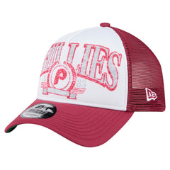 MLB Philadelphia Phillies New Era Distressed 9FORTY A-Frame Adjustable Trucker Hat