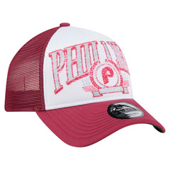 MLB Philadelphia Phillies New Era Distressed 9FORTY A-Frame Adjustable Trucker Hat