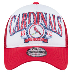 MLB St. Louis Cardinals New Era Distressed 9FORTY A-Frame Adjustable Trucker Hat