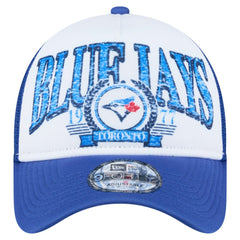 MLB Toronto Blue Jays New Era Distressed 9FORTY A-Frame Adjustable Trucker Hat